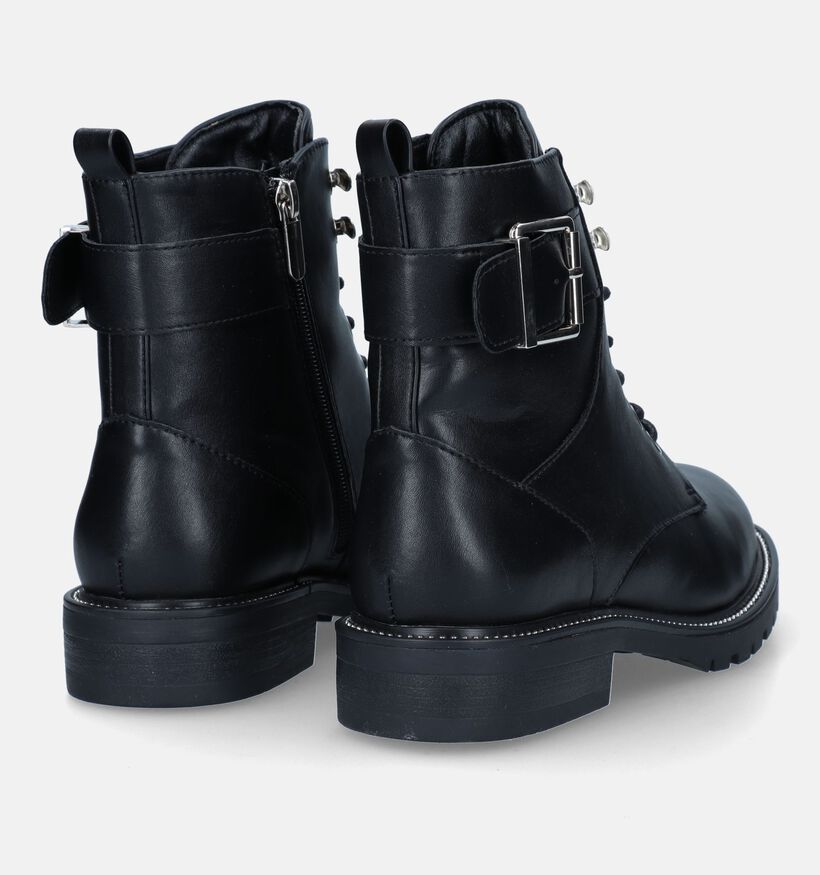 Poelman Boots à lacets en Noir pour femmes (341169)