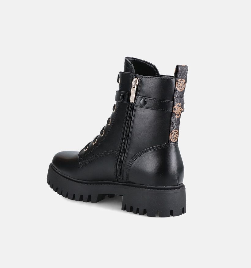 Guess Ficki Boots &agrave; lacets en Noir pour femmes (379514)