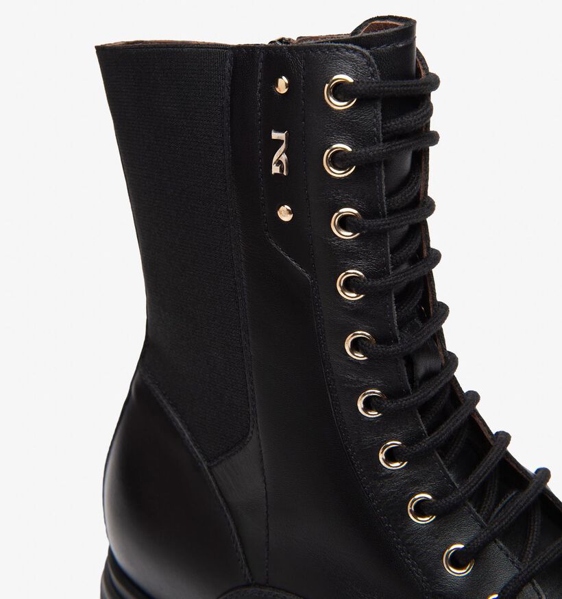NeroGiardini Boots à lacets en Noir NeroGiardini Boots à lacets en Noir pour femmes (363976) - pour semelles orthopédiques