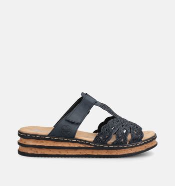 Rieker Slippers Blauw