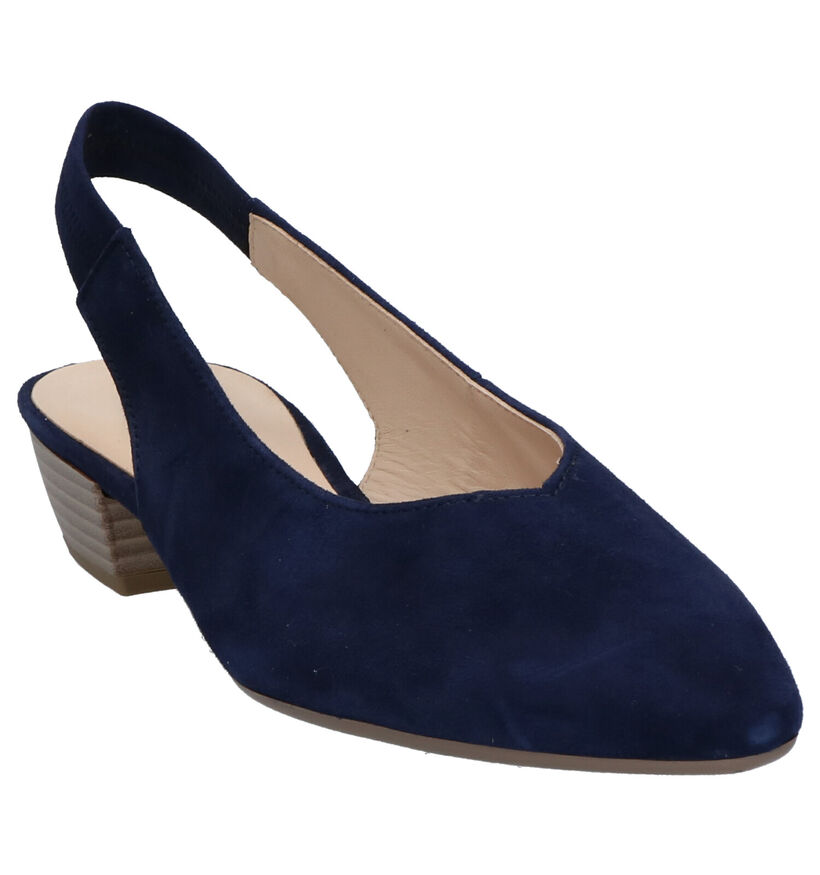 Gabor Escarpins slingback en Bleu foncé en daim (271702)