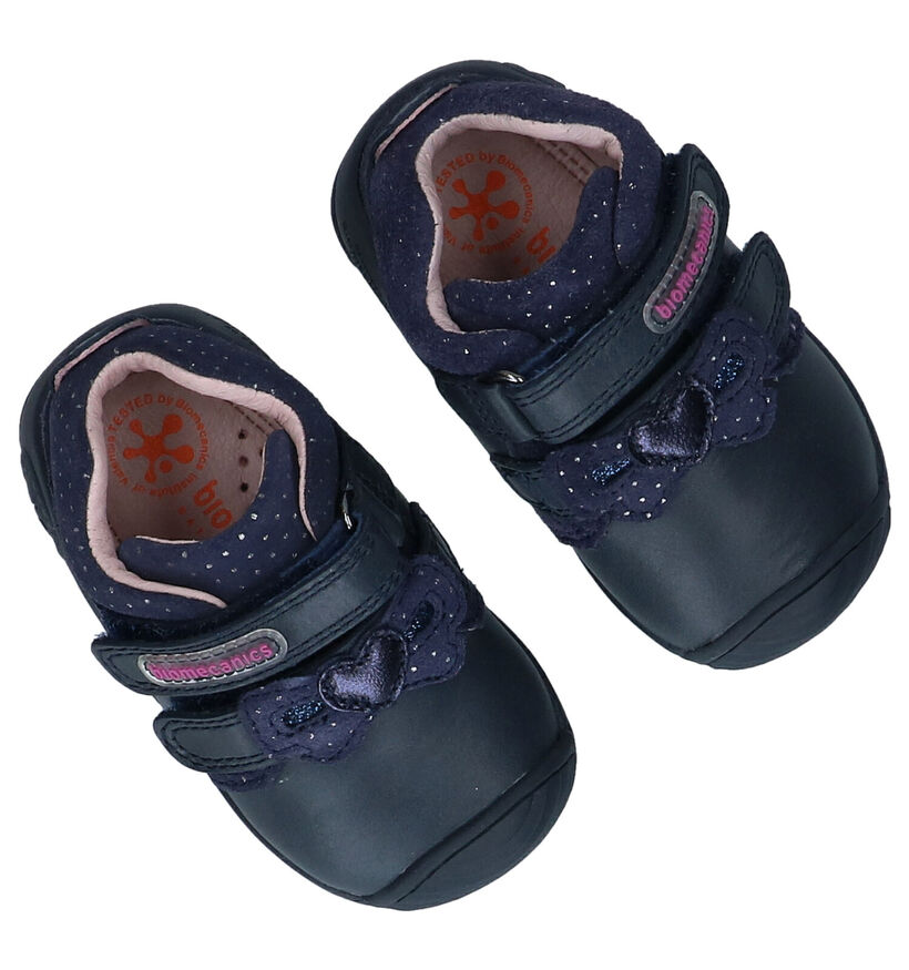 Biomecanics Blauwe Babyschoenen in leer (282809)