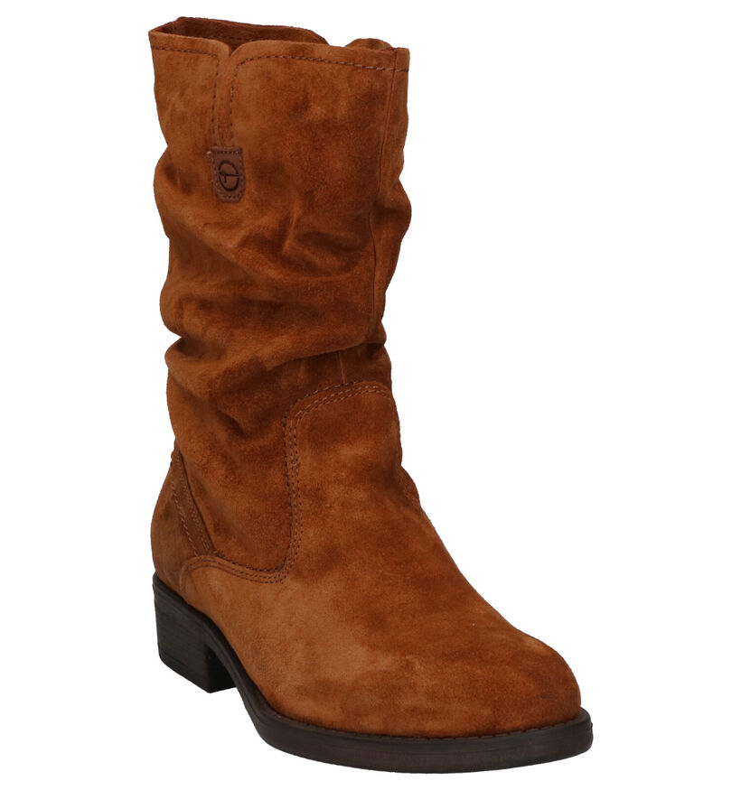 Tamaris Cognac Korte Laarzen in daim (257146)