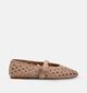 Laurent David Taupe Ballerina's met Studs voor dames (373665)