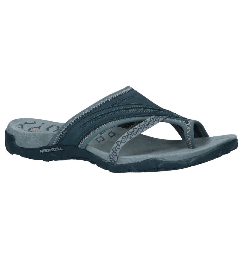 Merrell Tongs en Bleu foncé en cuir (213012)