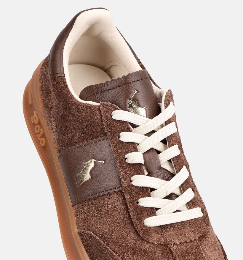 Polo Ralph Lauren HRT Aera Baskets en Marron pour femmes (377208)