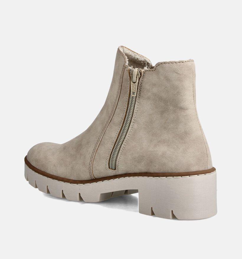 Rieker Bottines plates en Beige pour femmes (360479)