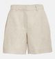 Minus Juno Linnen Short en Beige pour femmes (374237)