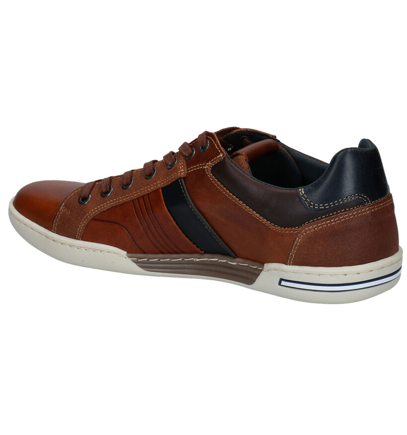 Björn Borg Coltrane Blauwe Veterschoenen in leer (278577)