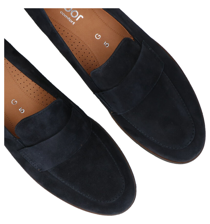 Gabor Easy Walking Blauwe Loafers in daim (283895)