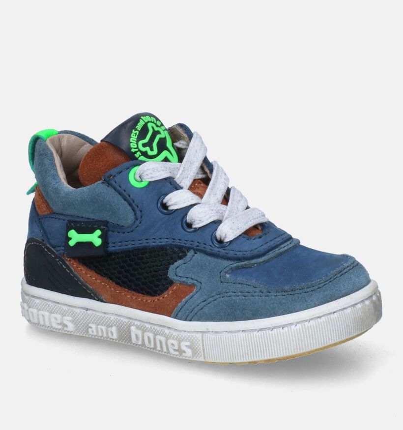 STONES and BONES Blauwe Babyschoentjes in nubuck (317470)