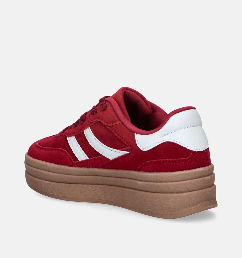 Posh by Poelman Fuchsia Plateau sneakers voor dames (347773) - geschikt voor steunzolen
