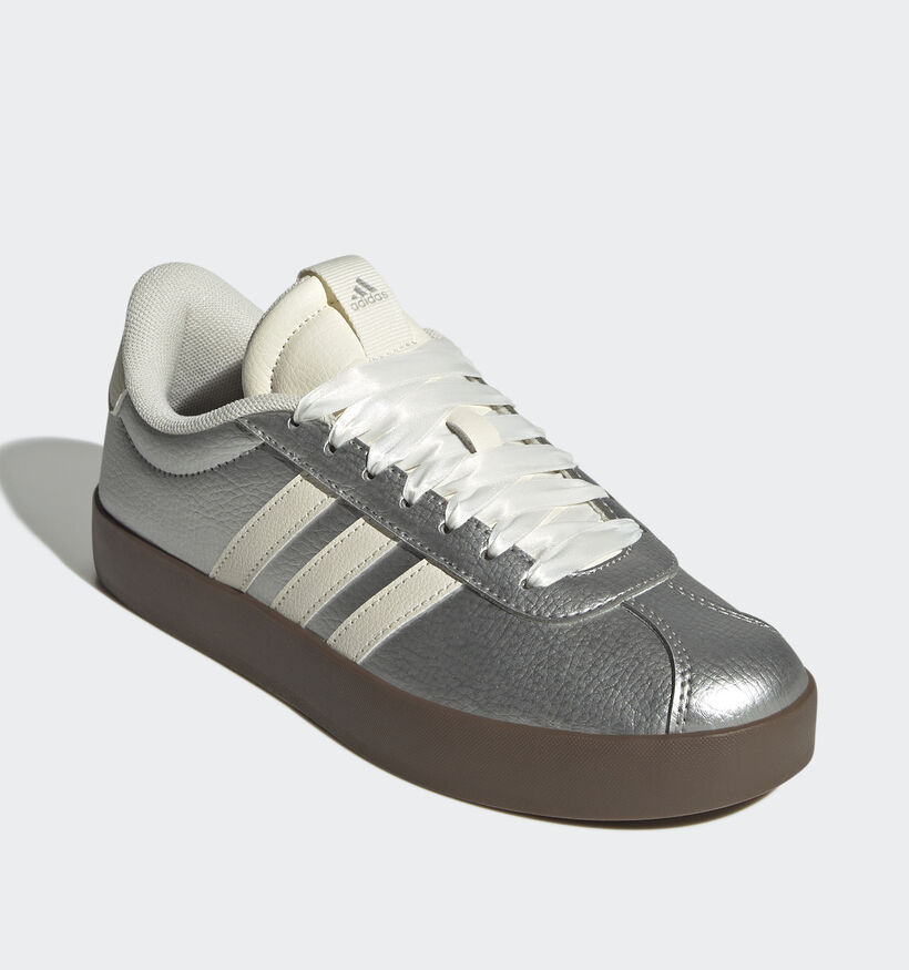 adidas VL Court 3.0 Zilveren Sneakers voor dames (357644) - geschikt voor steunzolen
