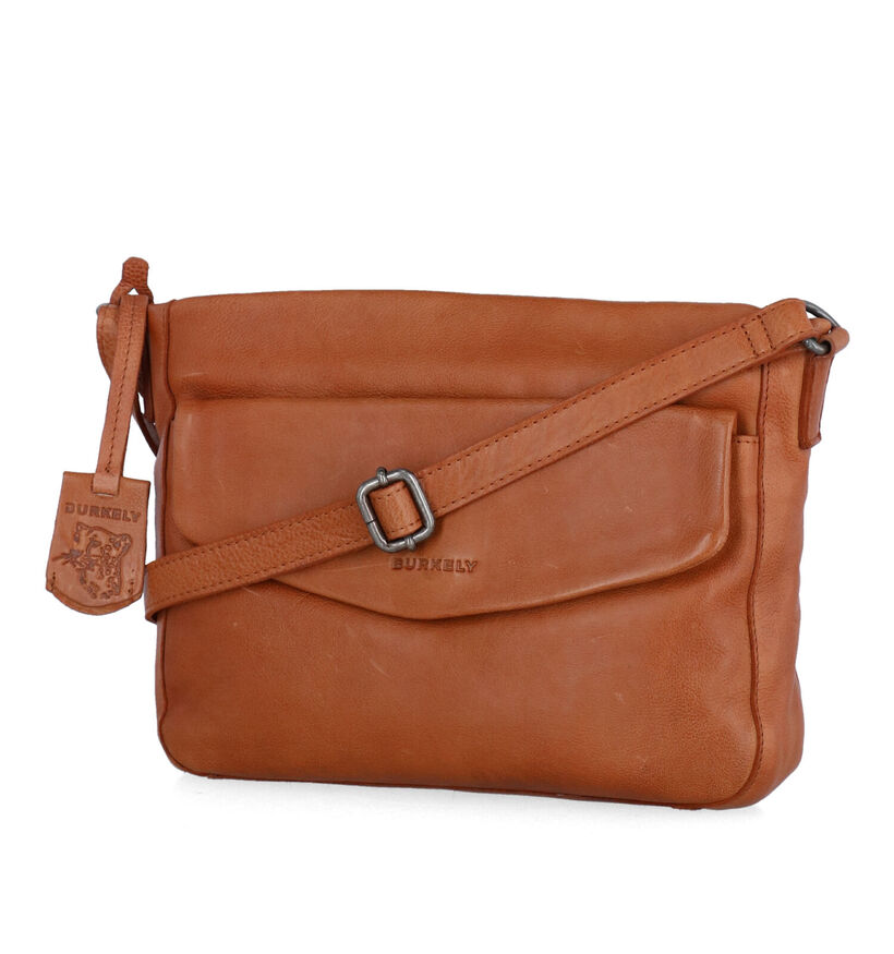 Burkely Just Jackie Grijze Crossbody Tas in leer (297305)