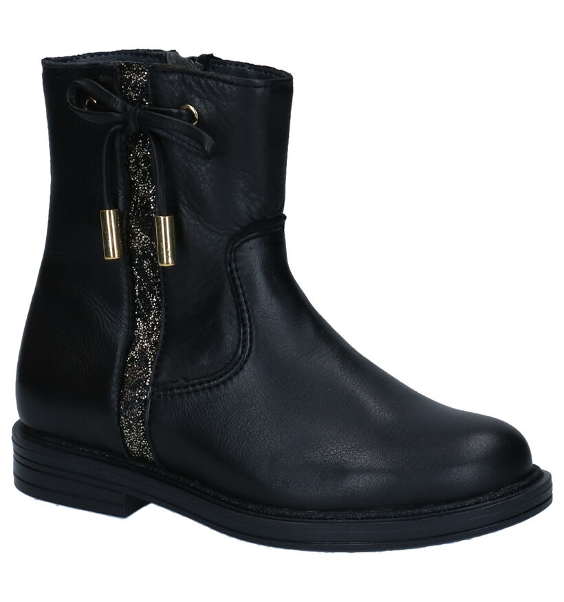 Little David Bottes courtes en Noir en cuir (282865)