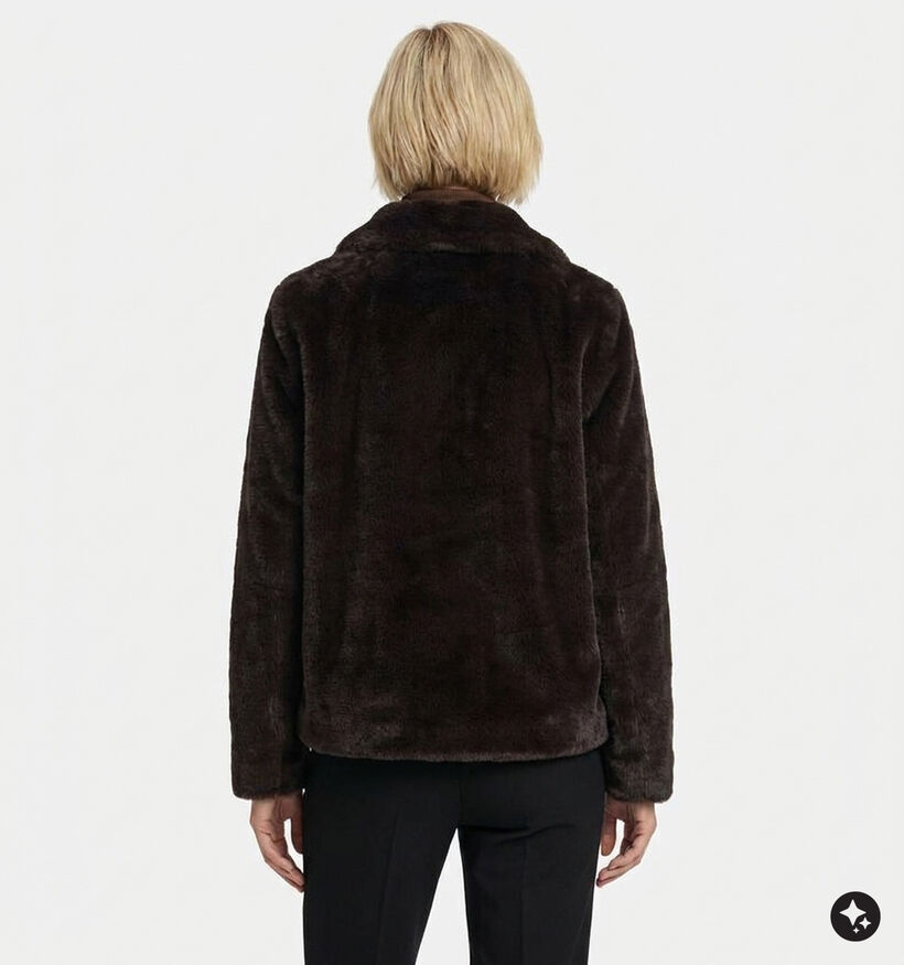 Barbara Lebek Donkerbruine Korte Jas voor dames (380691)