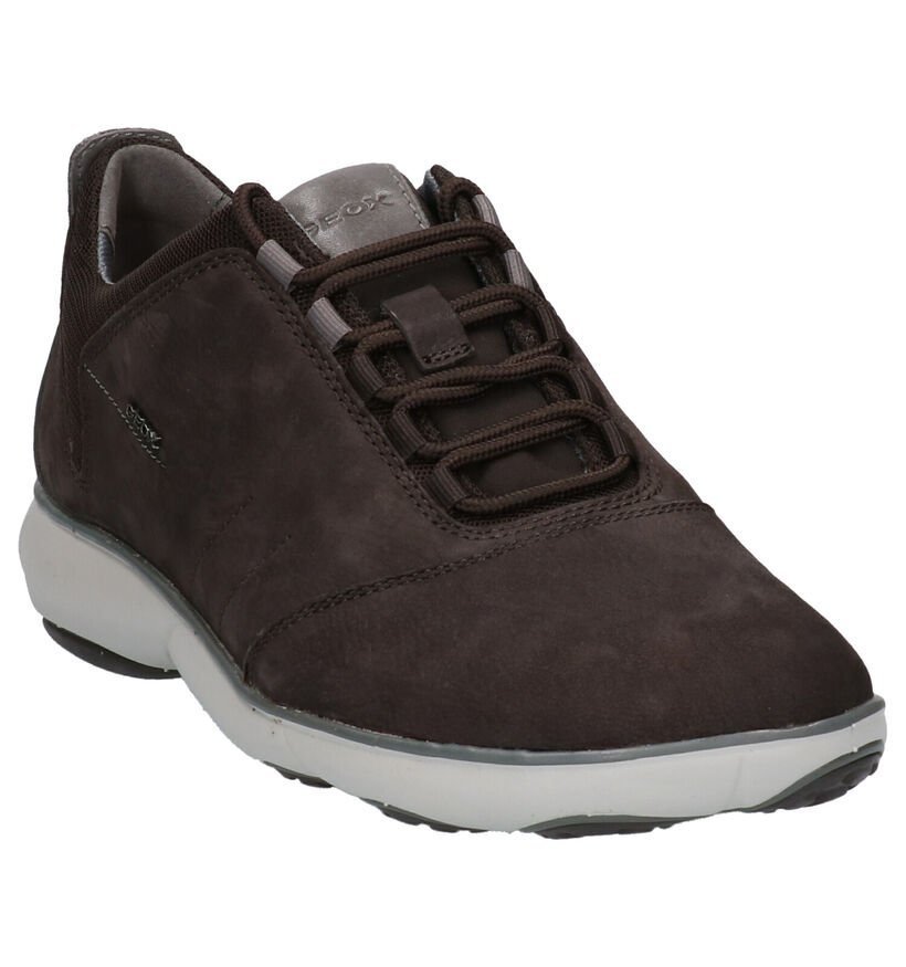 Geox Grijze Sneakers in leer (264012)