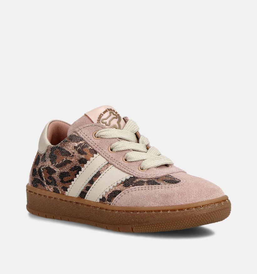 STONES and BONES Lemmi Roze Sneakers Leopard voor meisjes (362035) - geschikt voor steunzolen