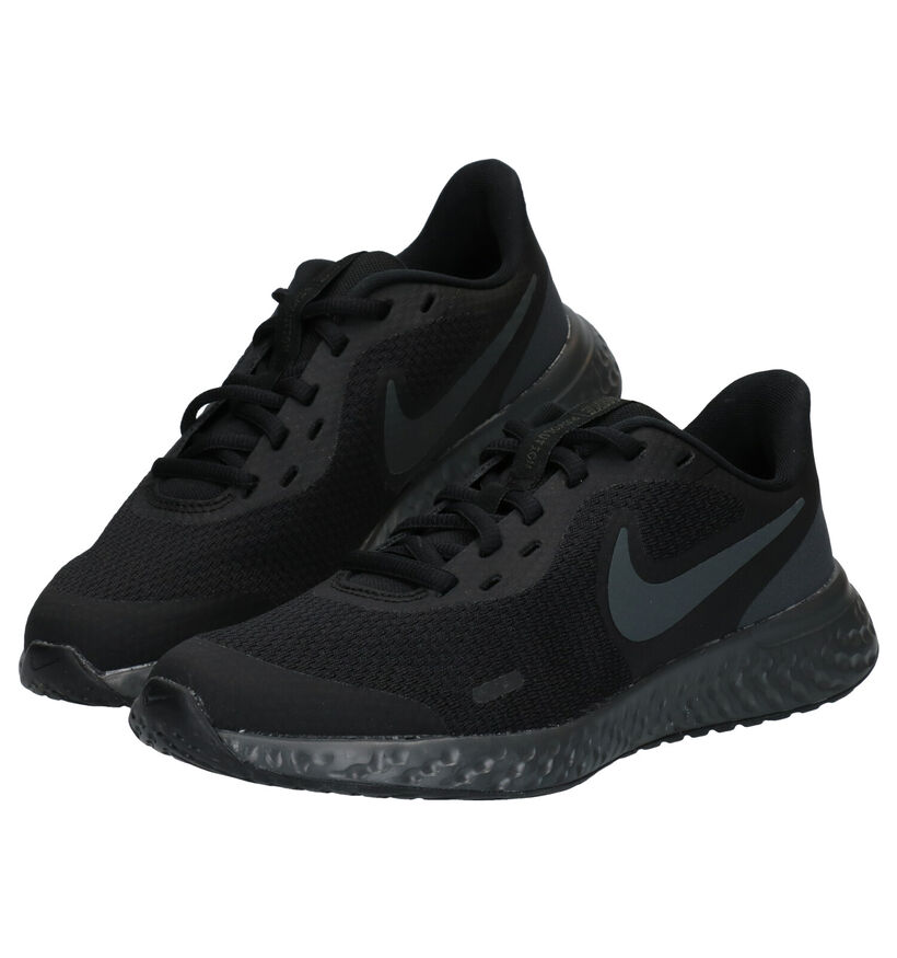 Nike Revolution Baskets en Bleu en cuir (284480)