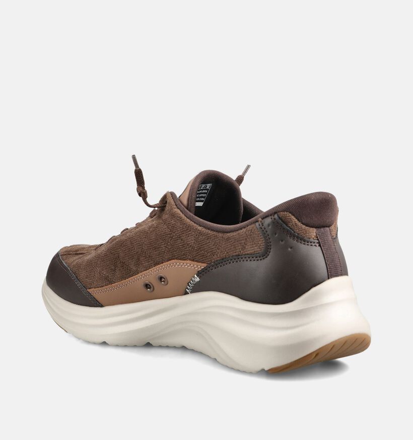 Skechers Contour Foam Cordelux Bruine Slip-ins voor heren (376900) - geschikt voor steunzolen