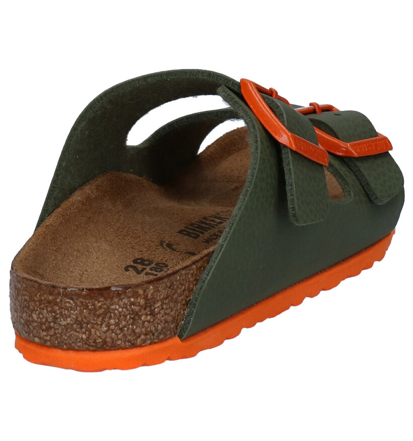 Birkenstock Arizona Birko Flor Zwarte Slippers voor jongens (338071)