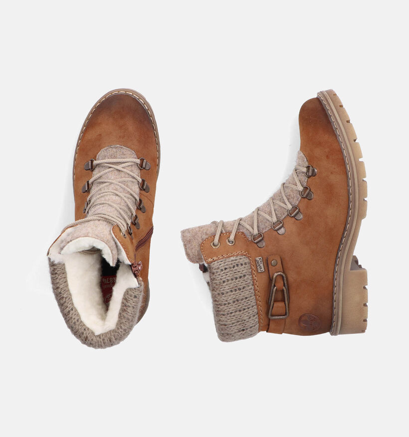 Rieker Cognac Waterdichte bottines voor dames (347490)