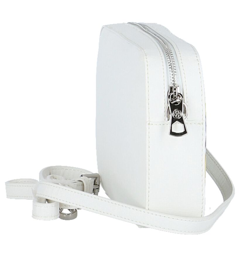 Kisses of Pearl Amalia Witte Crossbody Tas met Tropical Print in kunstleer (236296)