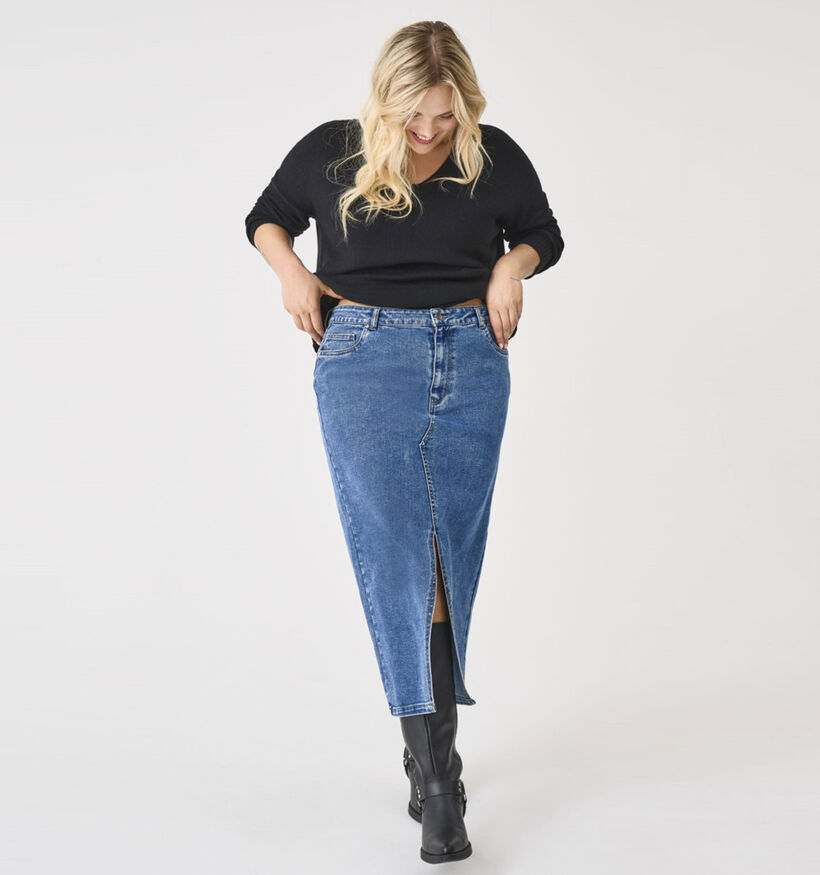 ONLY Carmakoma Jupe en Bleu Jeans pour femmes (371839)