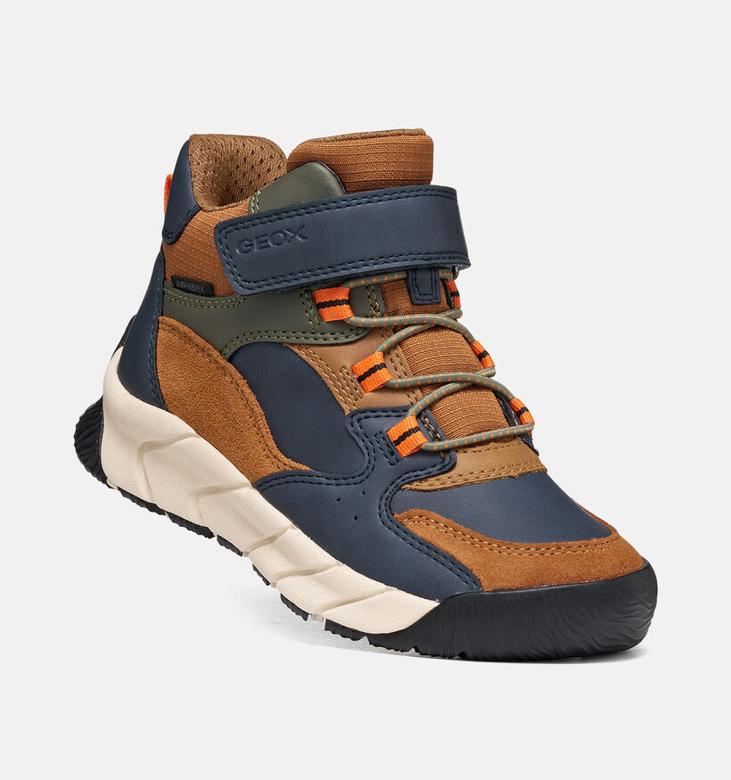 Geox Flexyper Baskets montantes en Cognac pour gar&ccedil;ons (377721)