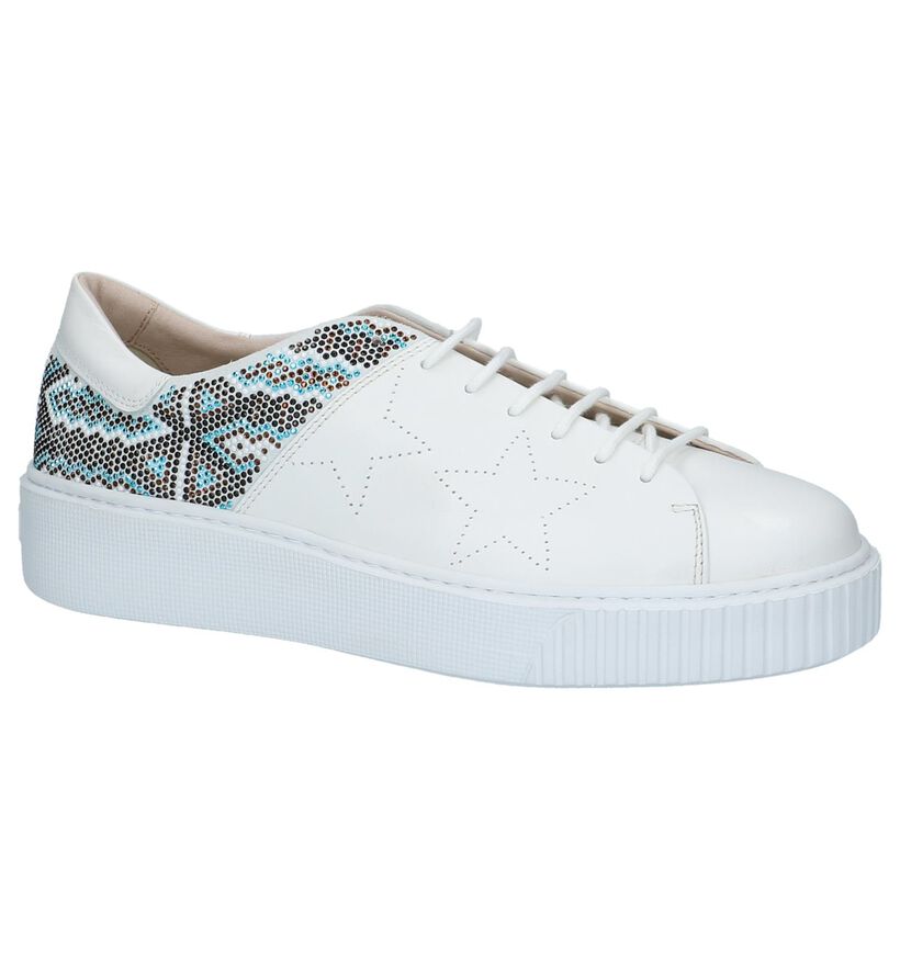 Tosca Blu Witte Sneakers met Dikke Zolen in leer (214136)