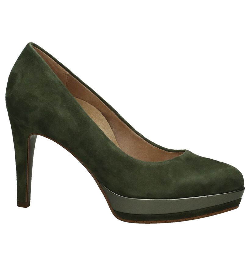 Tamaris Escarpins classique en Vert kaki en daim (202713)