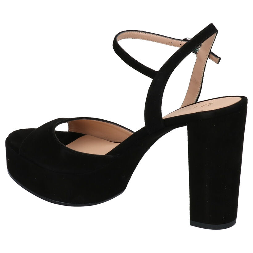 Unisa Vegara Sandales en Noir en nubuck (275015)