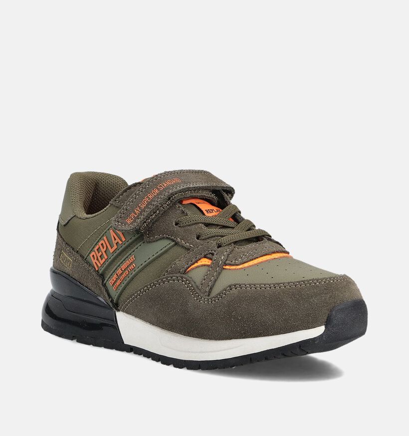 Replay Shoot Kaki Sneakers voor meisjes, jongens (360214) - geschikt voor steunzolen