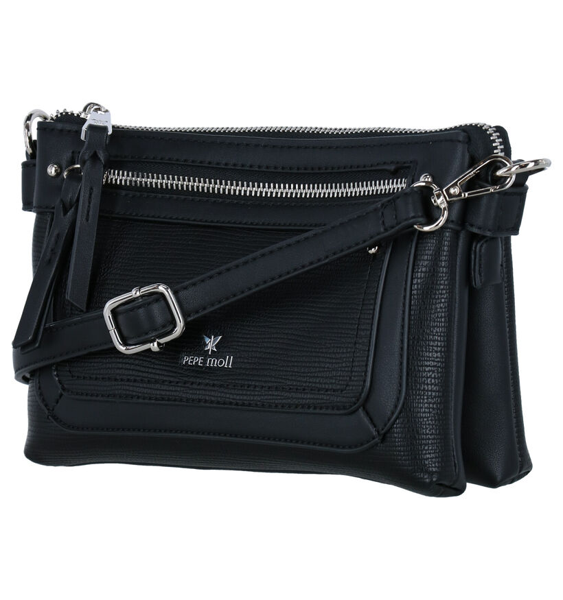 Pepe Moll Zwarte Crossbody Tas in kunstleer (283570)