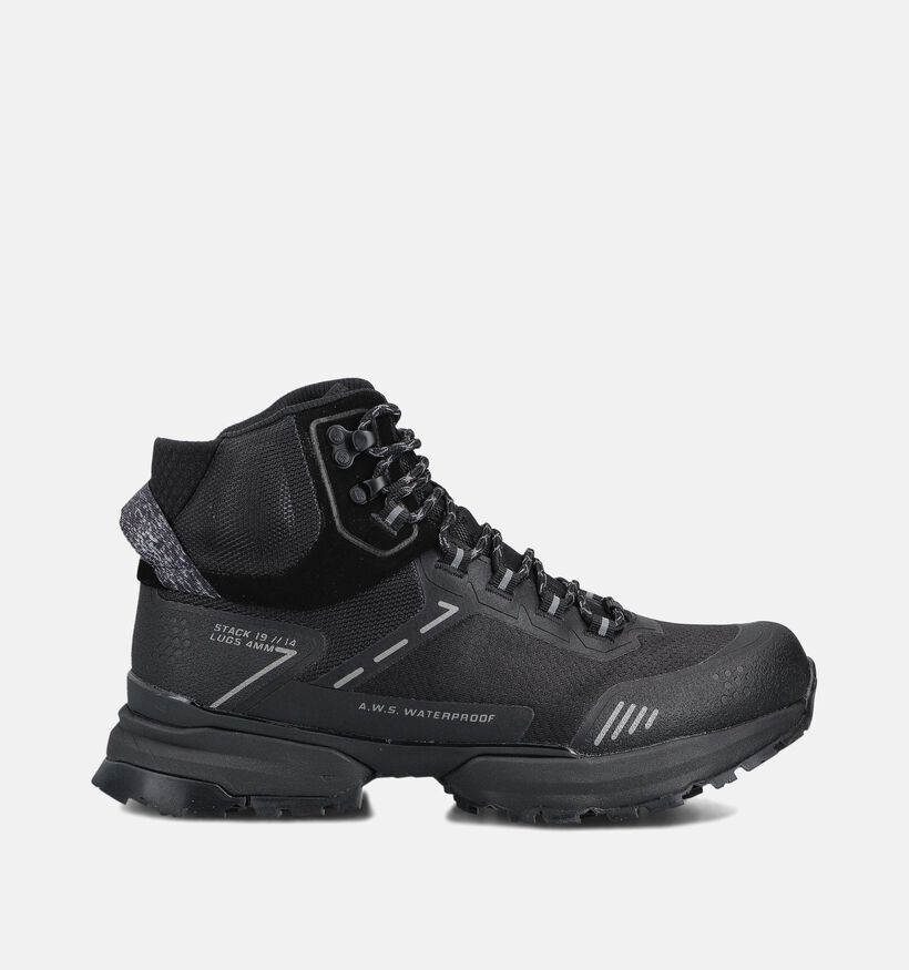 ICEPEAK Alei Mid Chaussures de randonnée en Noir pour hommes (361826) - pour semelles orthopédiques