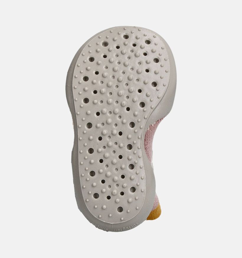 Coll&eacute;gien Pantoufles ferm&eacute;es en Lilas Fleurs pour filles (364994) - pour semelles orthop&eacute;diques