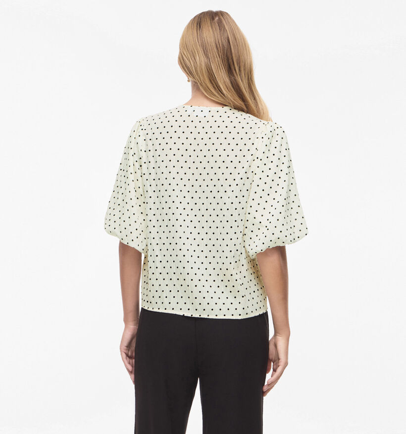 Vila Polkadot Blouse en Blanc/Noir pour femmes (374298)