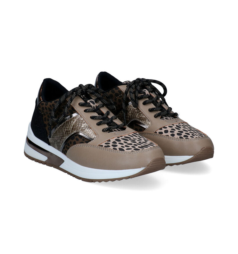 La Strada Taupe Sneakers in kunstleer (300314)