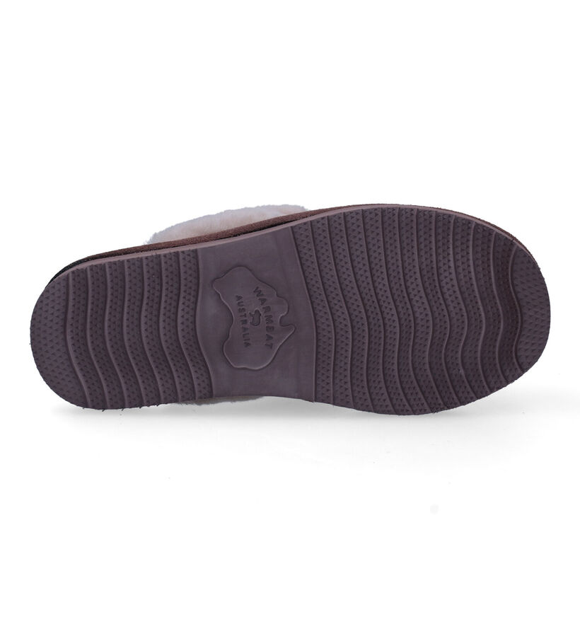 Warmbat Lismore Pantoufles en laine en Brun pour femmes (329914)