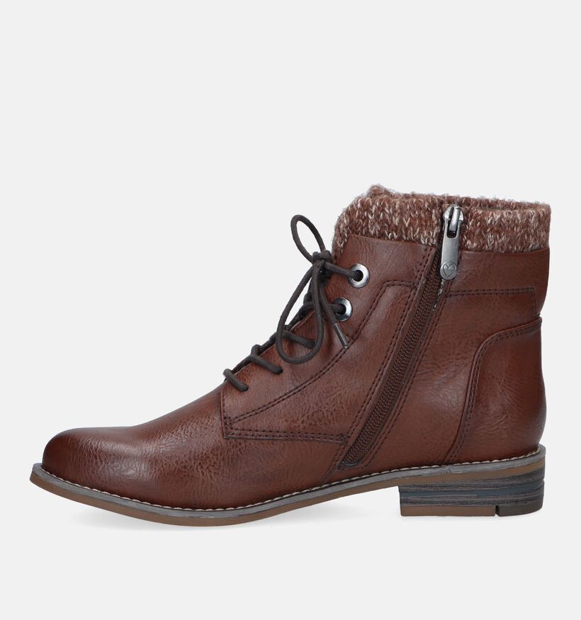 Marco Tozzi Bottines à lacets en Cognac pour femmes (330650)