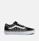 Vans Old Skool Floral Baskets en Noir pour filles (361118)