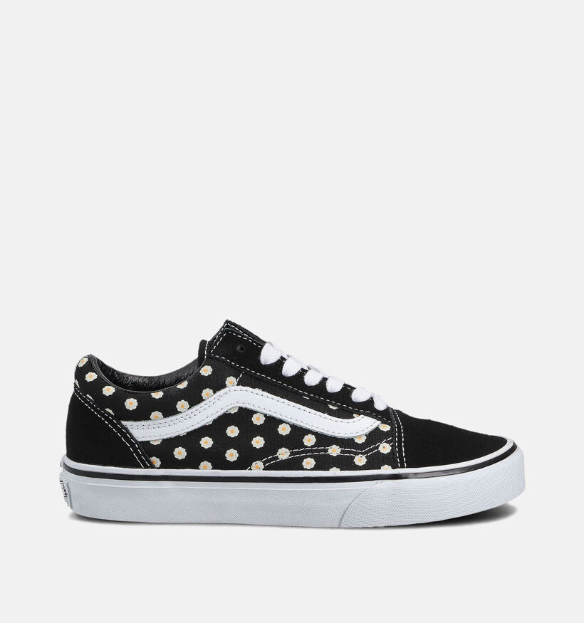 Vans Old Skool Floral Baskets en Noir pour filles (361118)