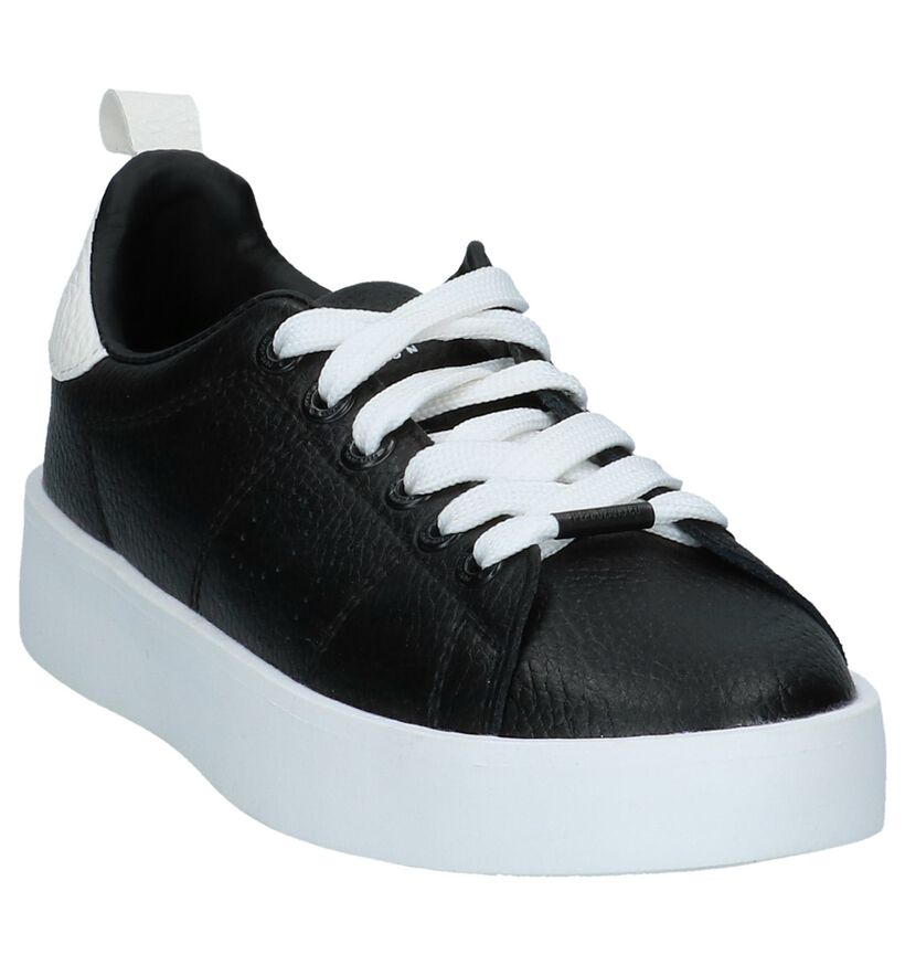 Zwarte Sneakers Pepe Jeans Brixton Low in leer (225527)