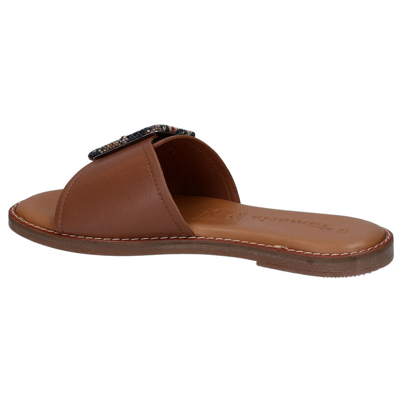 Tamaris Touch it Cognac Slippers in leer (291603)