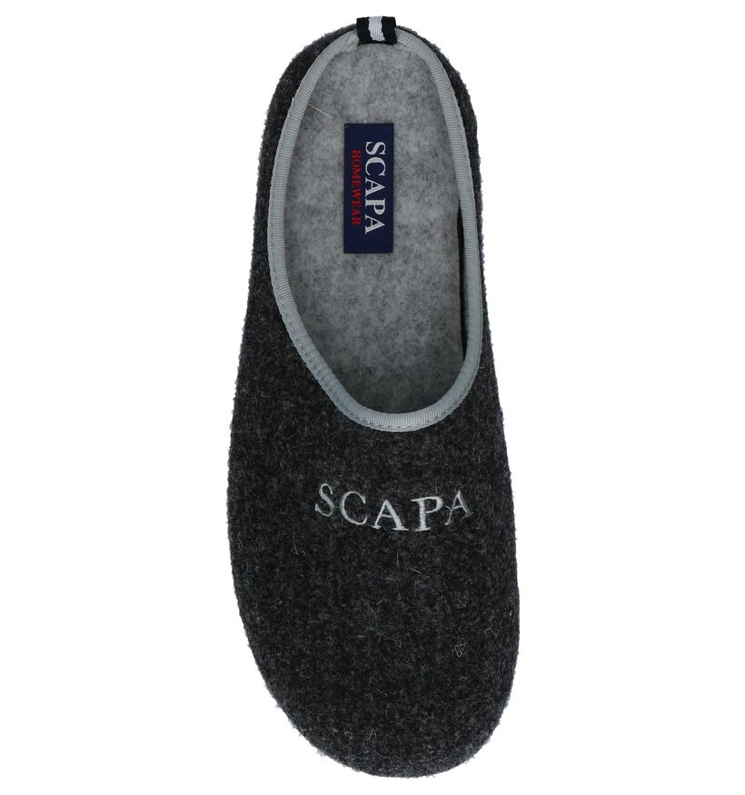 Scapa Pantoufles ouvertes en Gris foncé en textile (227536)