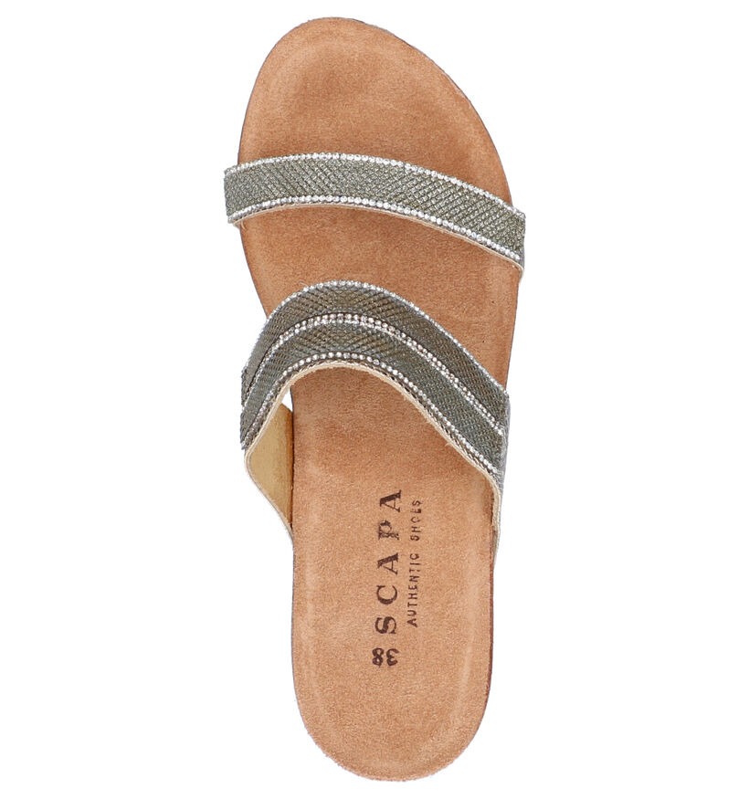 Scapa Tiffany Zilveren Slippers in kunstleer (280535)