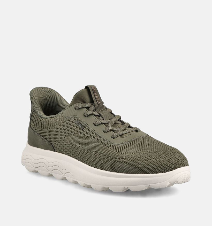 Geox Spherica Groene Lage Slip-on Sneakers voor heren (368002) - geschikt voor steunzolen