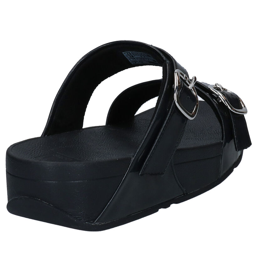 FitFlop Lulu Adjustable Slide Zwarte Slippers voor dames (293475)