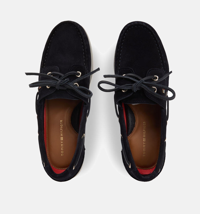 Tommy Hilfiger Chaussures bateau en Bleu fonc&eacute; pour femmes (368614)