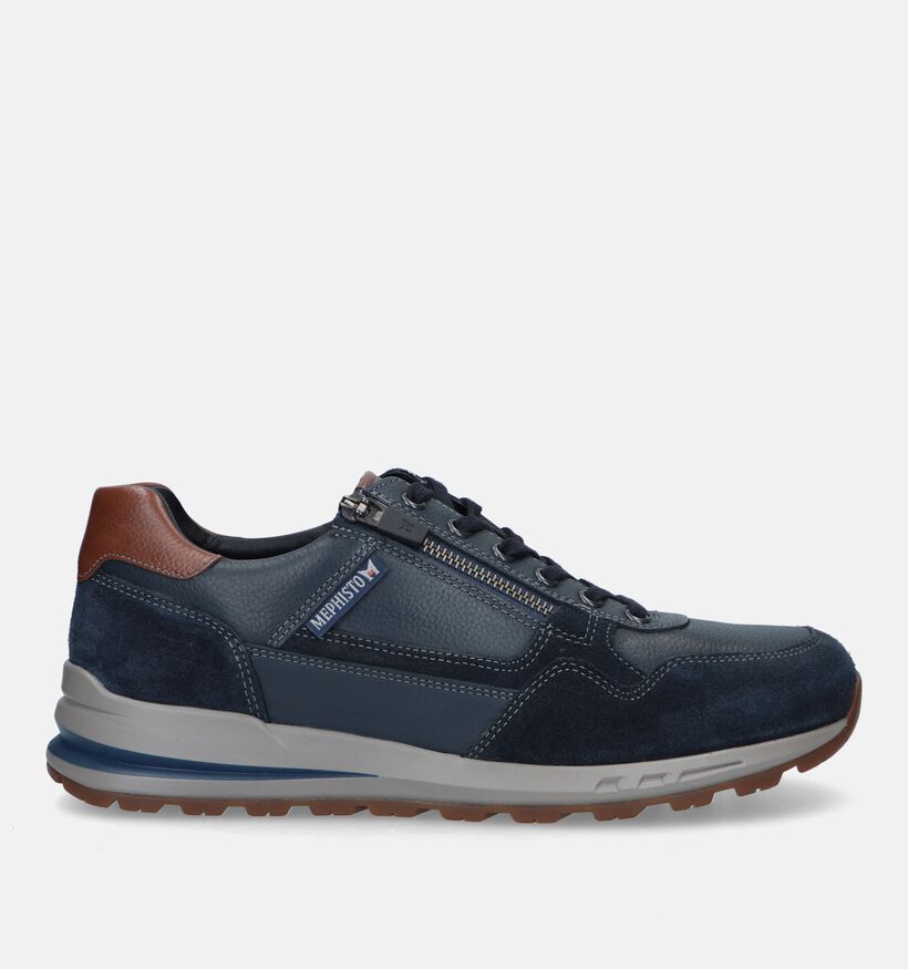 Mephisto Bradley Velsport Blauwe Veterschoenen voor heren (345986) - geschikt voor steunzolen